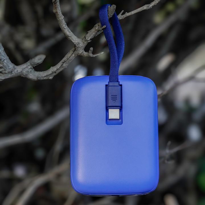LZEL PrimeBrio Neo 10K ميني باور بانك 22.5 واط – 10000mAh، كابل تايب سي قابل للفصل - أزرق