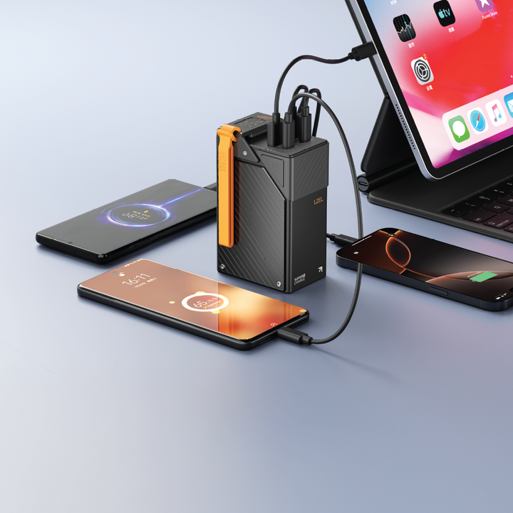 LZEL ZenoFlex UltraCore 30 30000mAh PD Fast Charging Power Bank – 65W Output / 65W Input | Black