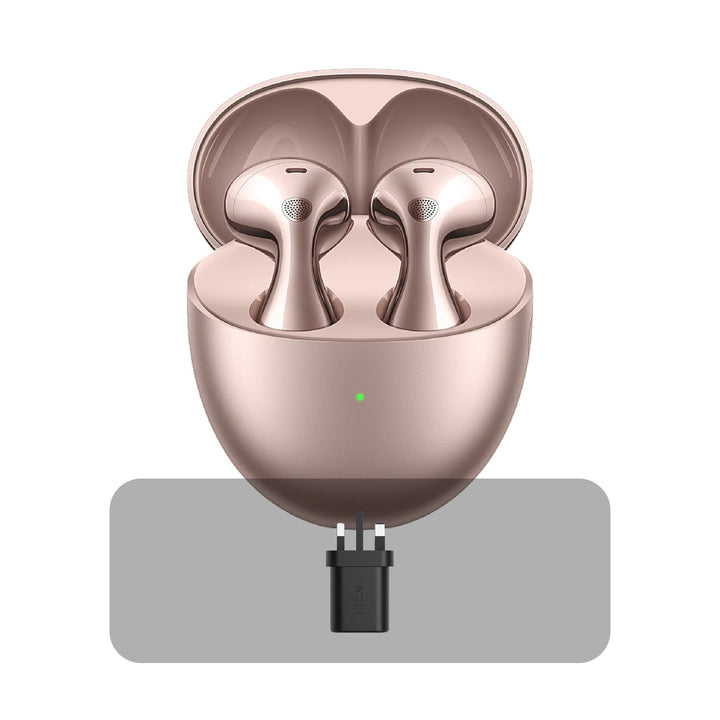 Huawei FreeBuds 6 – Truly Wireless Bluetooth Open-Fit Earbuds with Charging Case + Bundle Offer - Rose Gold