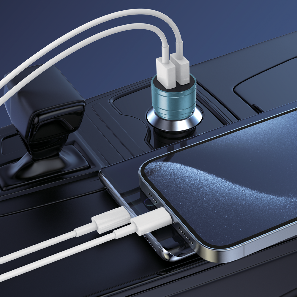 90PERCENT-MOTO CARCHARGER DUAL USBA PORT