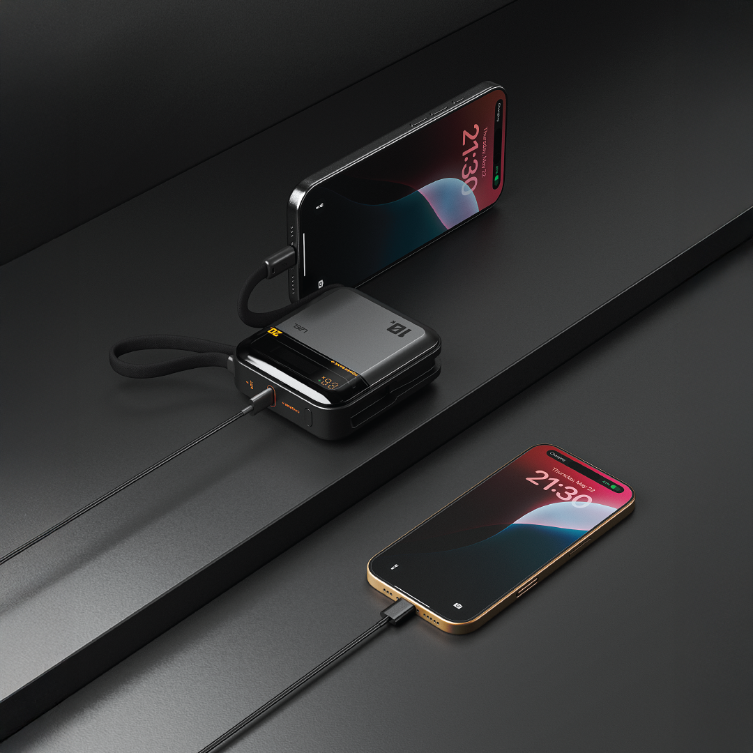 LZEL ZenoFlex Charge+ Mini 10000mAh PD Power Bank – 20W Output / 18W Input | Gray