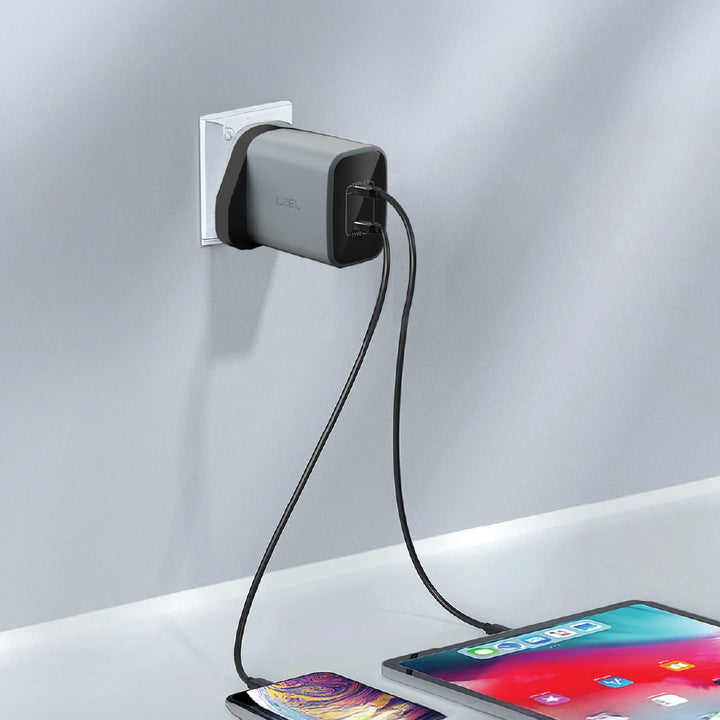 LZEL VoltixCharge 45W Duals Port USB-C GaN Wall Charger