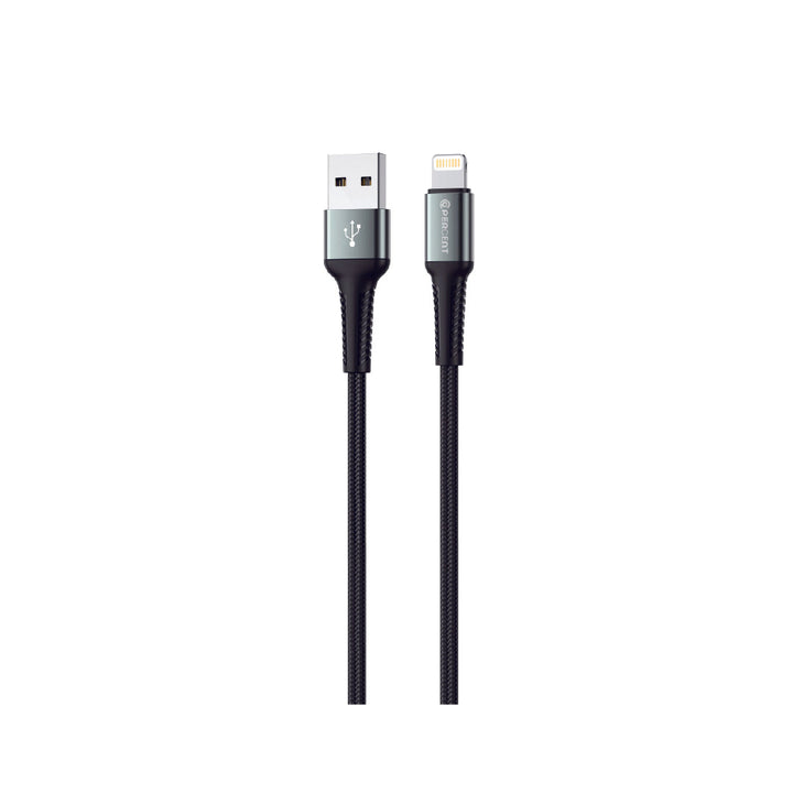 90PERCENT VOLTALINE 90SERIES USB A TO LIGHTNING NYLON CABLE 1M BLACK