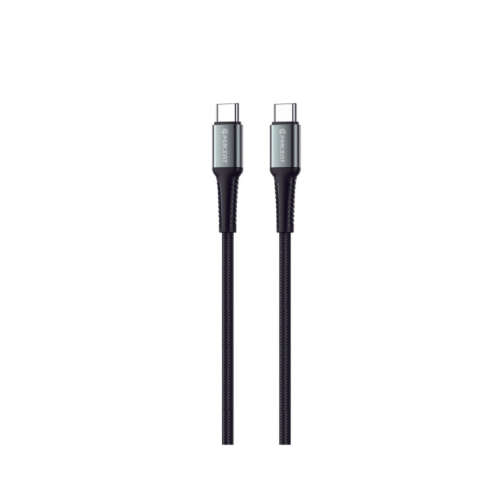 90PERCENT VOLTALINE 90SERIES TYPE C TO TYPE C NYLON BAIDED CABLE 60W 1M BLAK