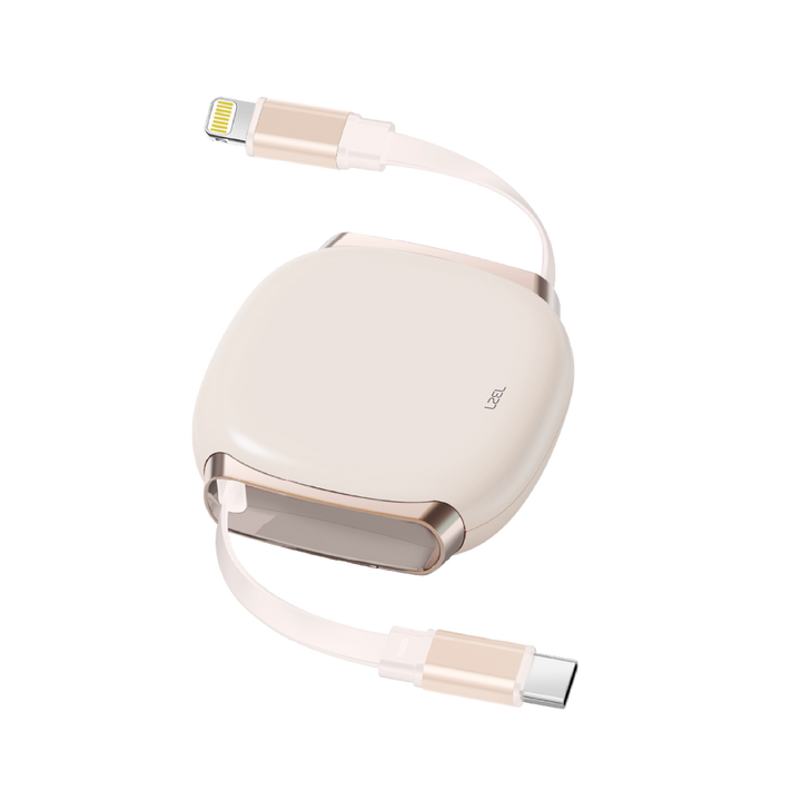LZEL Fluxlink L Usb-C & Lightning 27W Fast Charging Cable With Data Transfer - Pink