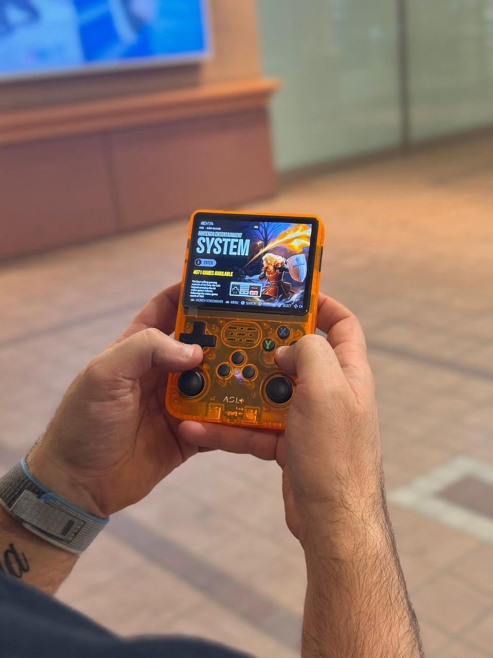 Asli Global Xretro Engine 3.5 Xretro Handheld Game Console With Linux System 128GB - Orange