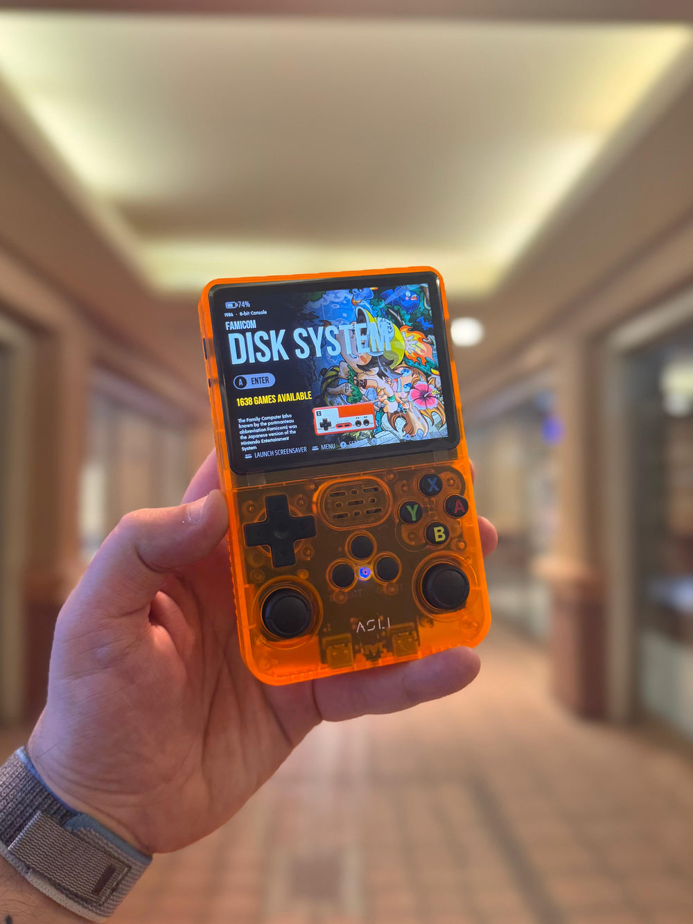 Asli Global Xretro Engine 3.5 Xretro Handheld Game Console With Linux System 128GB - Orange