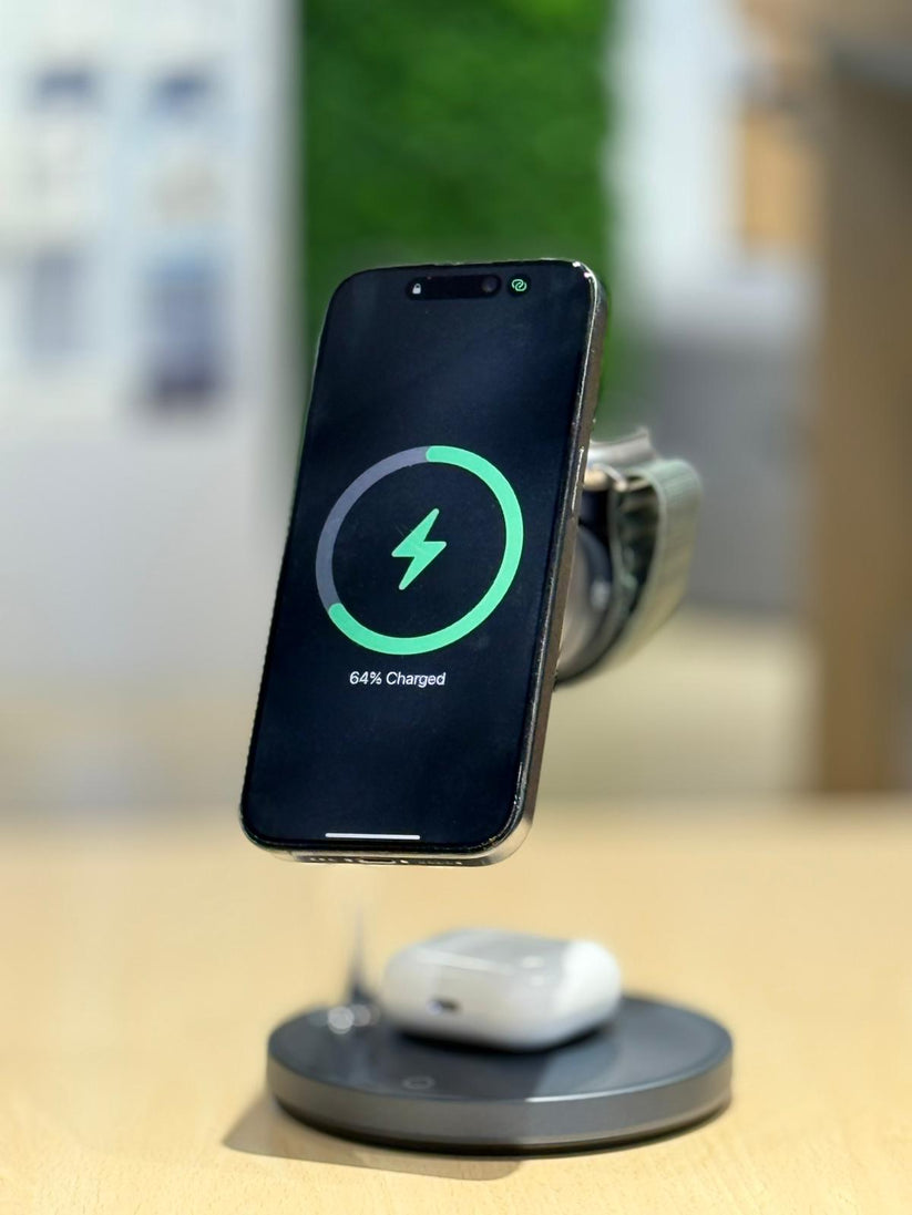 LZEL FlexDock Series 3-in-1 Magnetic Desktop Wireless Charger - Black