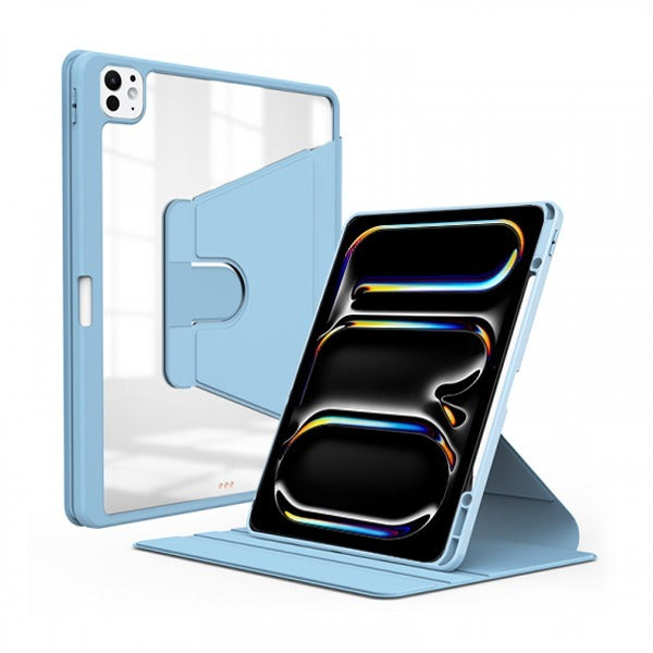 ZGA iPad Pro 11" 2024 Cover With Rotating - Clear Back Blue
