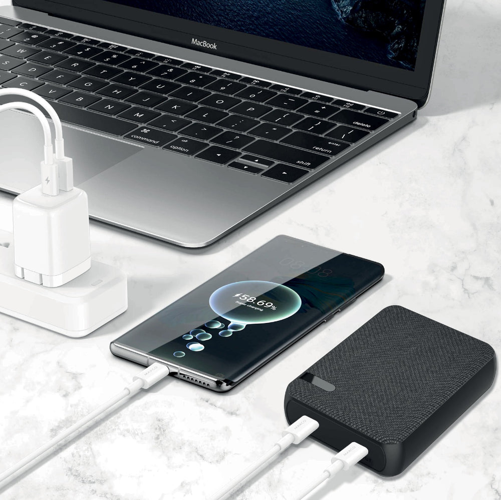 Asli Global Charge Prime Luxe 10000mAh PD Type-C Mini Power Bank -Black