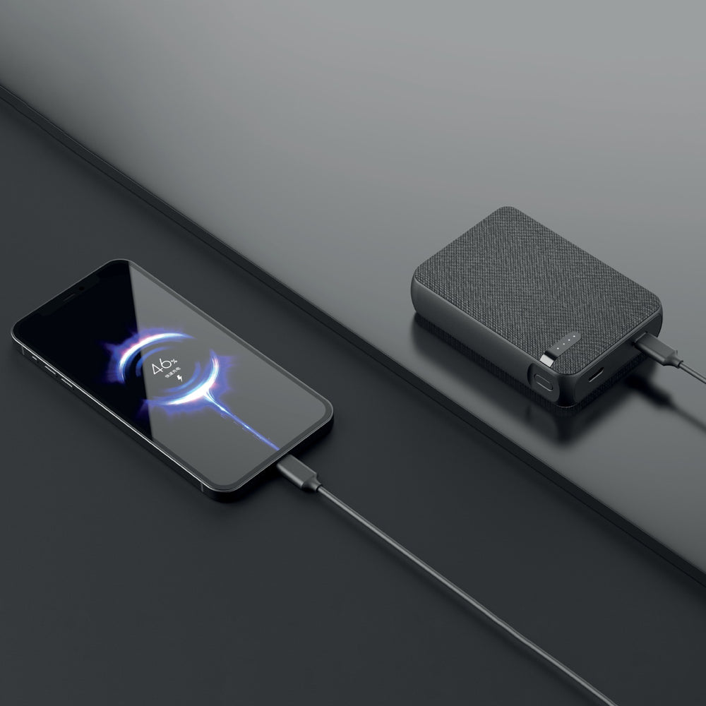 Asli Global Charge Prime Luxe 10000mAh PD Type-C Mini Power Bank -Black
