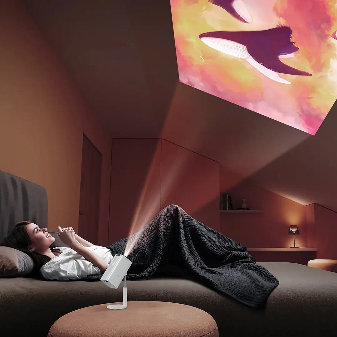 Green Lion Nova Smart Projector with FHD Support - White