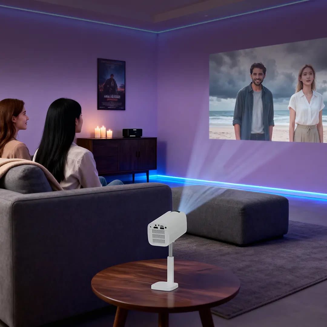 Green Lion Nova Smart Projector with FHD Support - White