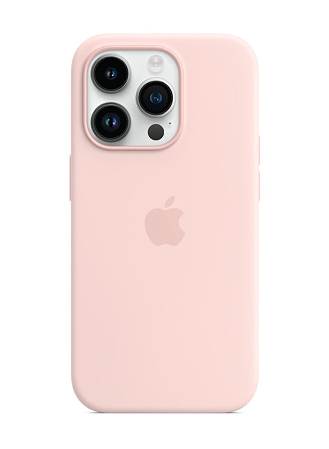 APPLE-جراب حماية خلفي سيليكون ماجسيف- ايفون 14 برو – لون زهري طباشيري -LO