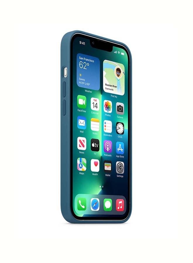 APPLE-iPhone 13 Pro MagSafe Silicone Back Cover – LO – Blue Jay