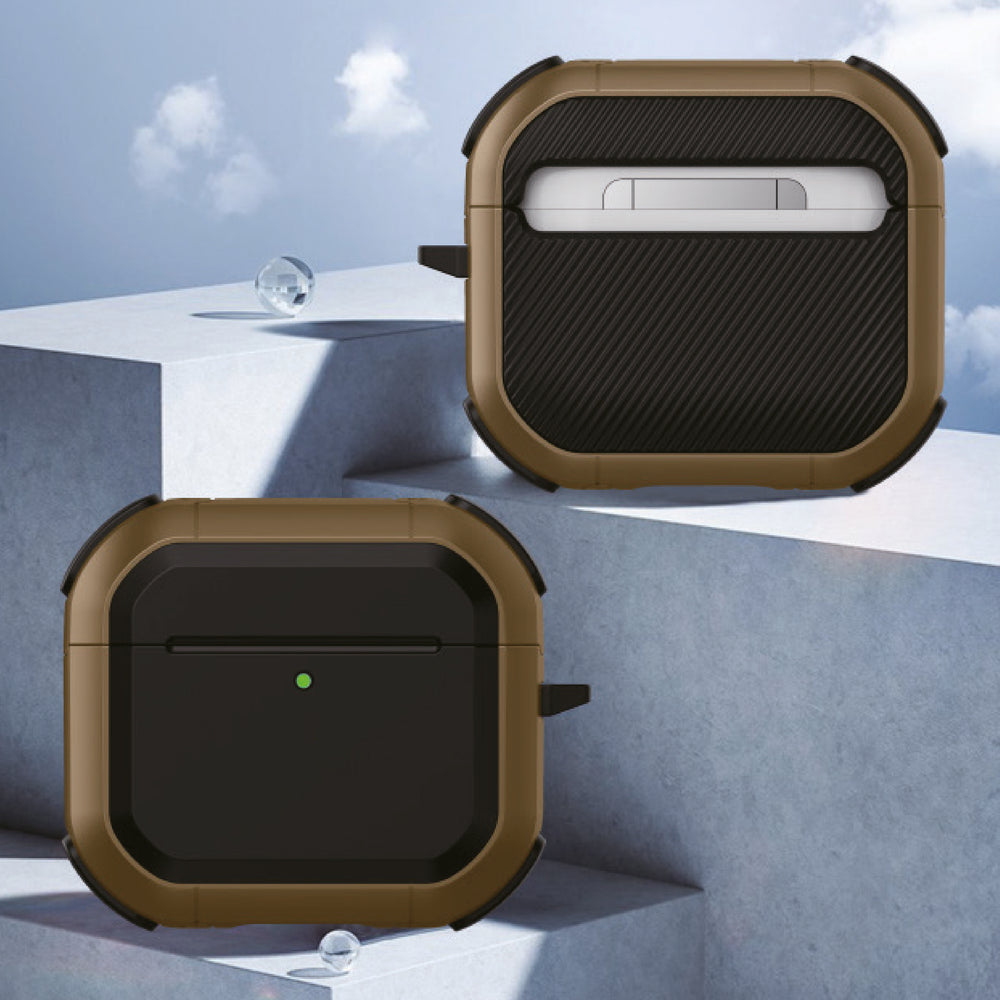 LZEL Airpods 4 Aurum Guard Max Hard PC+TPU Case - Brown