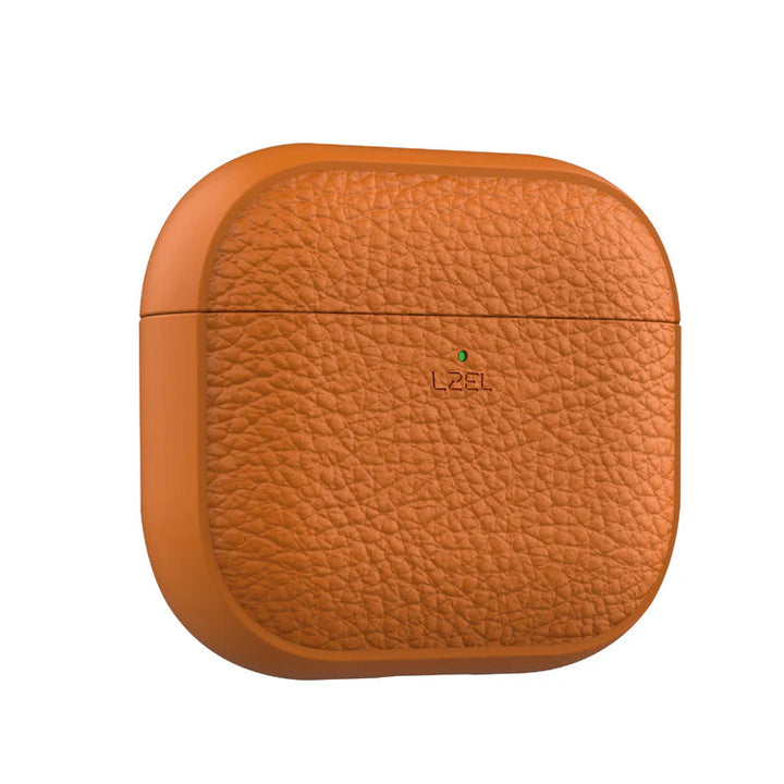 LZEL Airpods 4 Aurum Guard Premium TPU Leather Case - Brown