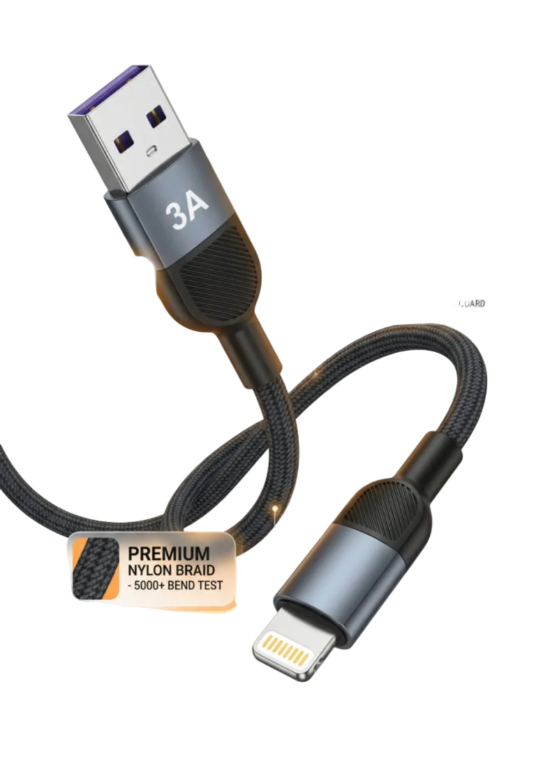 NEO Ultra Flow Cable USB A To Lightning 3A Black