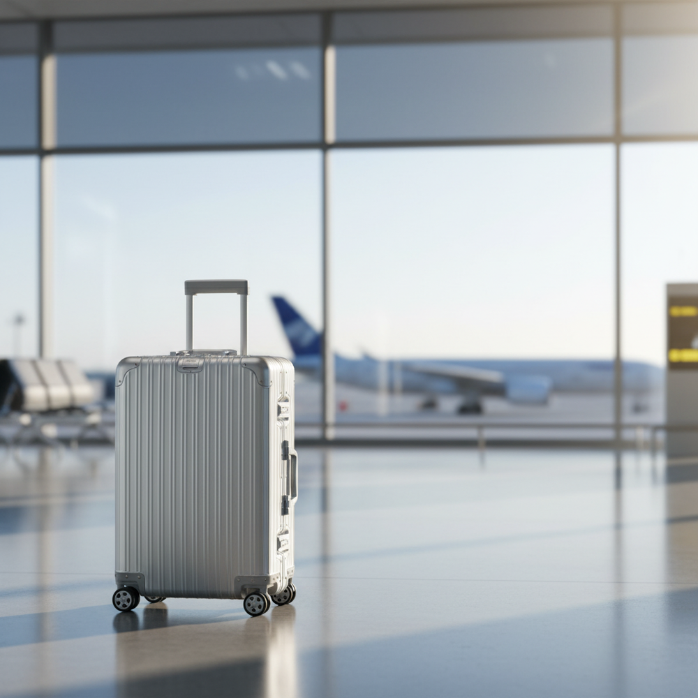 20"SL-90PERCENT ALLUMINUM FRAME SUITCASE 20INCH SILVER