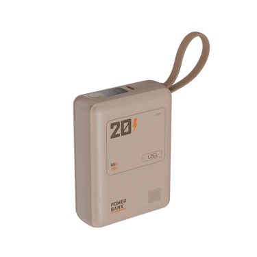 LZEL Zenoflex Surge20 Portable 20000Mah  65W Max Pd Power Bank Dual Usb-C