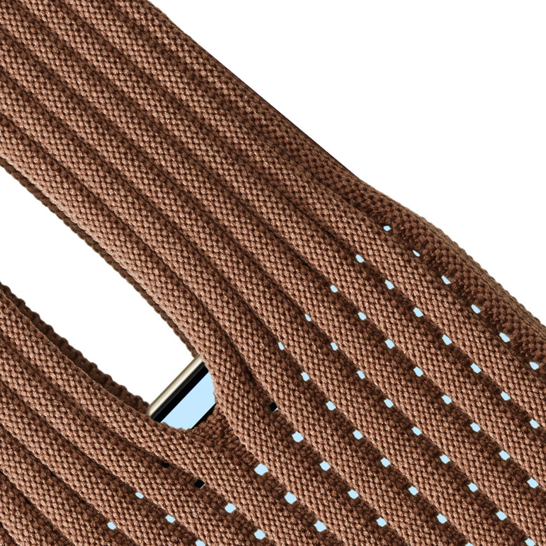 Phone Pocket with Strap – Stretch Knit Wearable iPhone Holder 40 cm | Cinnamon
