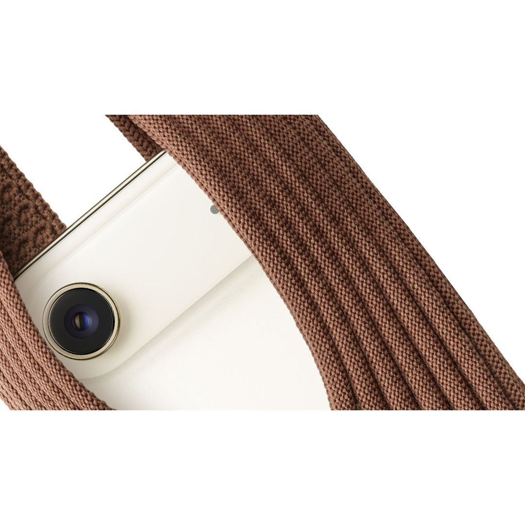 Phone Pocket with Strap – Stretch Knit Wearable iPhone Holder 40 cm | Cinnamon