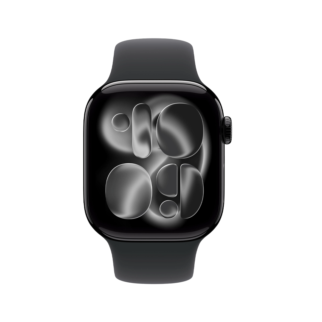 Apple Watch Series 11 - GPS - 46mm - Jet Black Aluminium Case with Black Sport Band - M/L + Bundle Offer