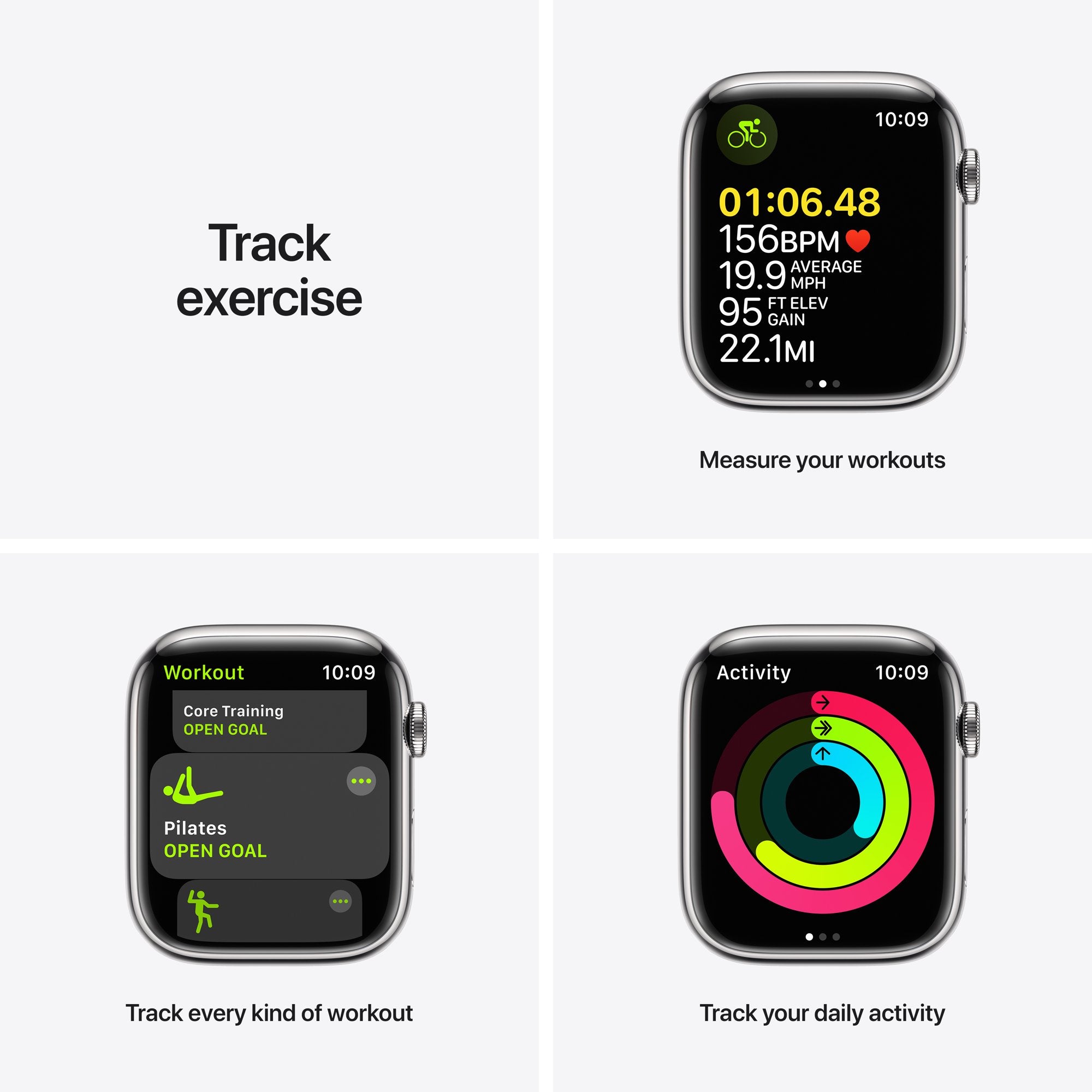 Apple Watch Series 7 GPS + Cellular, 45mm Silver Stainless Steel Case with Silver Milanese Loop