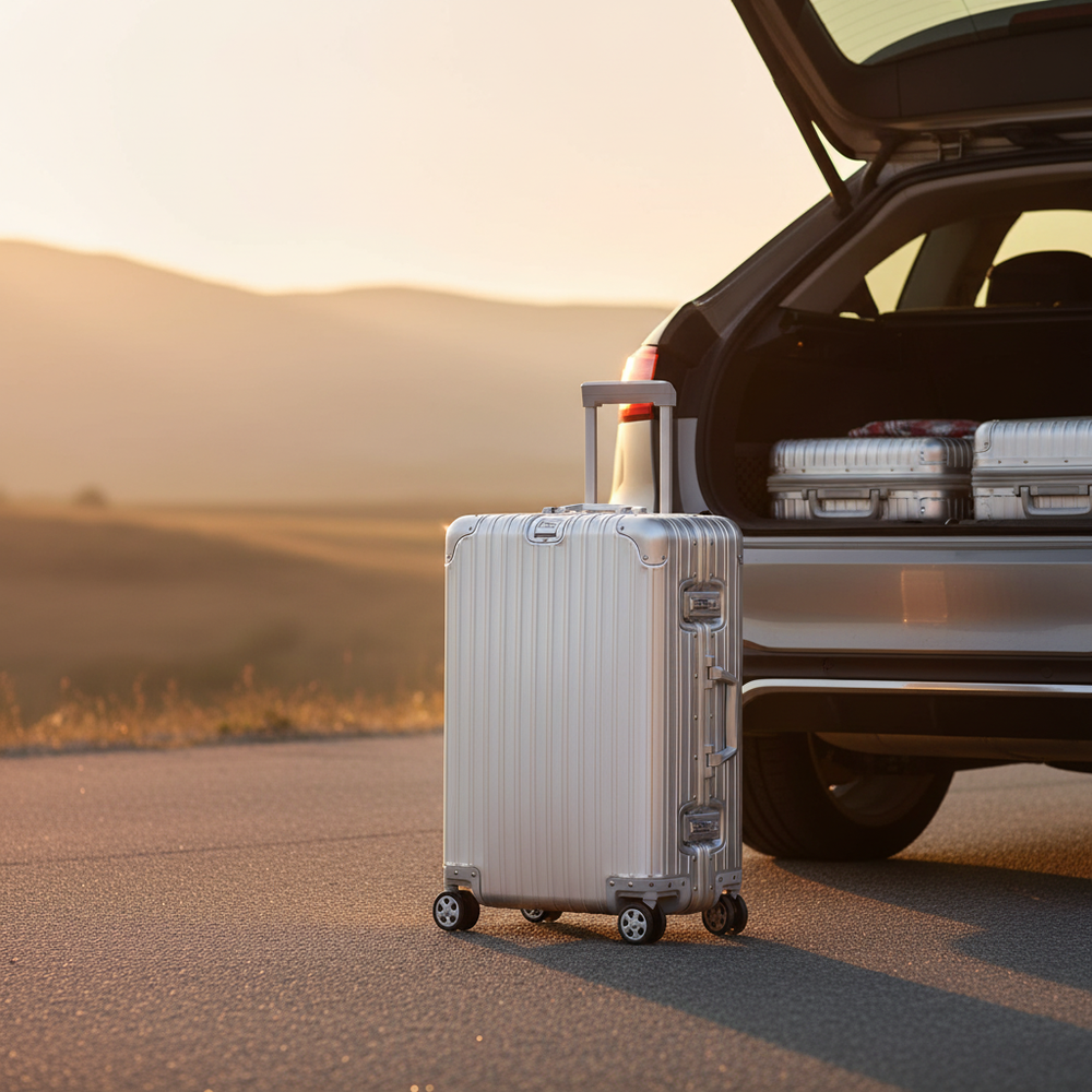 20"SL-90PERCENT ALLUMINUM FRAME SUITCASE 20INCH SILVER