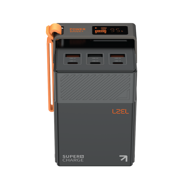 LZEL ZenoFlex UltraCore 50 50000mAh PD Fast Charging Power Bank – 100W Output / 100W Input | Black
