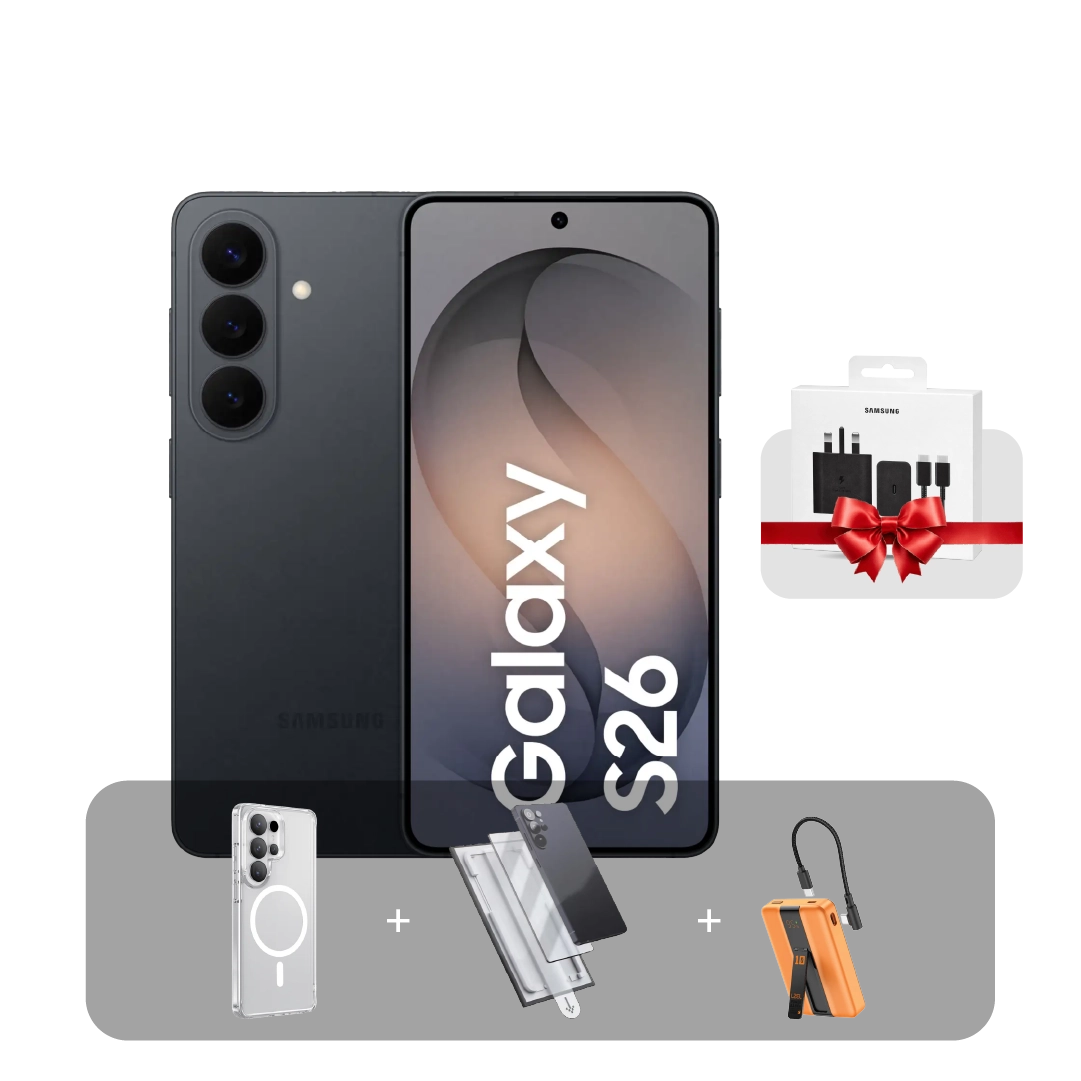 Samsung S26 5G Phone, 6.3”, 12GB, 256GB + Bundle Offer - Black