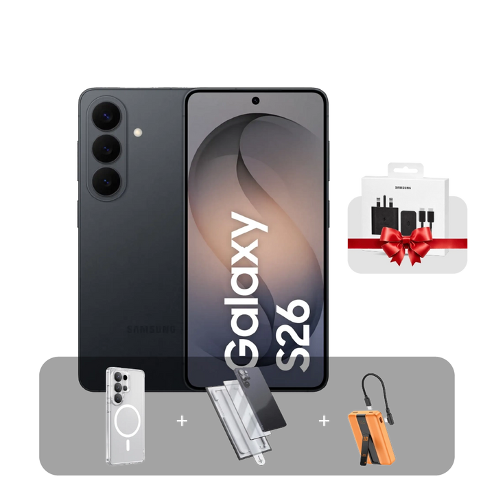 Samsung S26 5G Phone, 6.3”, 12GB, 256GB + Bundle Offer - Black