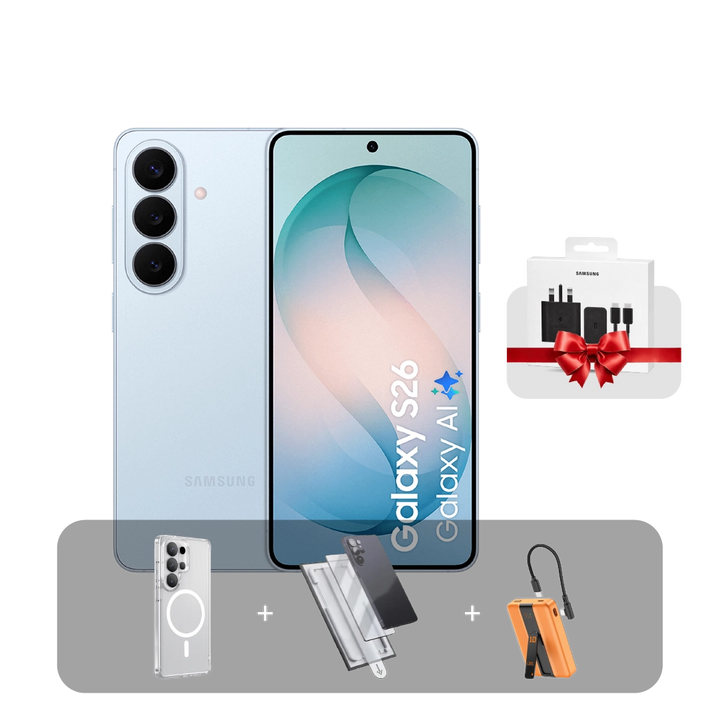 Samsung S26 5G Phone, 6.3”, 12GB, 256GB + Bundle Offer - Blue