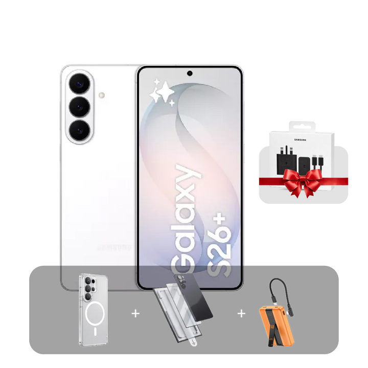 Samsung S26+ 5G Phone, 6.7”, 12GB, 512GB + Bundle Offer | White