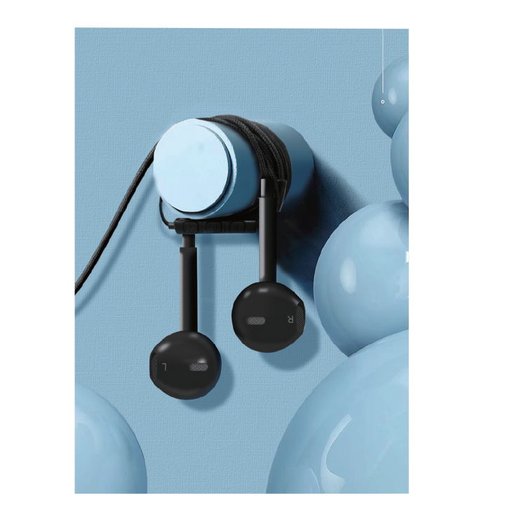 Asli Global SoundPods Mono Double Earphone with Lightning Connector, 1.2m - Black