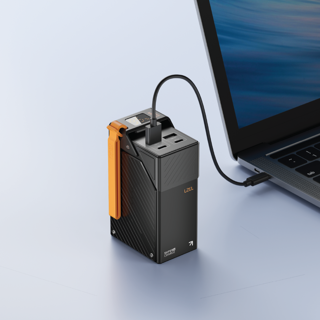 LZEL ZenoFlex UltraCore 30 30000mAh PD Fast Charging Power Bank – 65W Output / 65W Input | Black