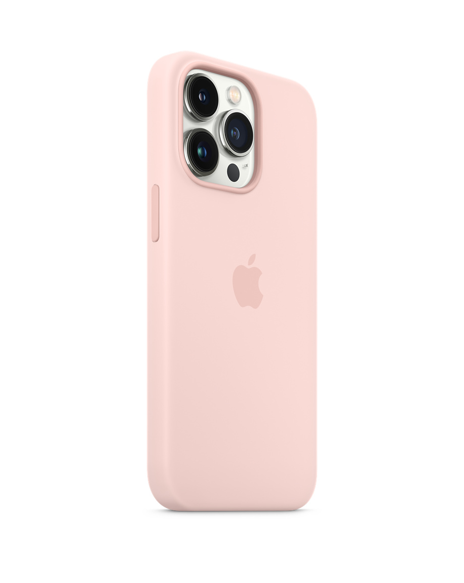 APPLE-iPhone 13 Pro MagSafe Silicone Back Cover – LO – Chalk Pink