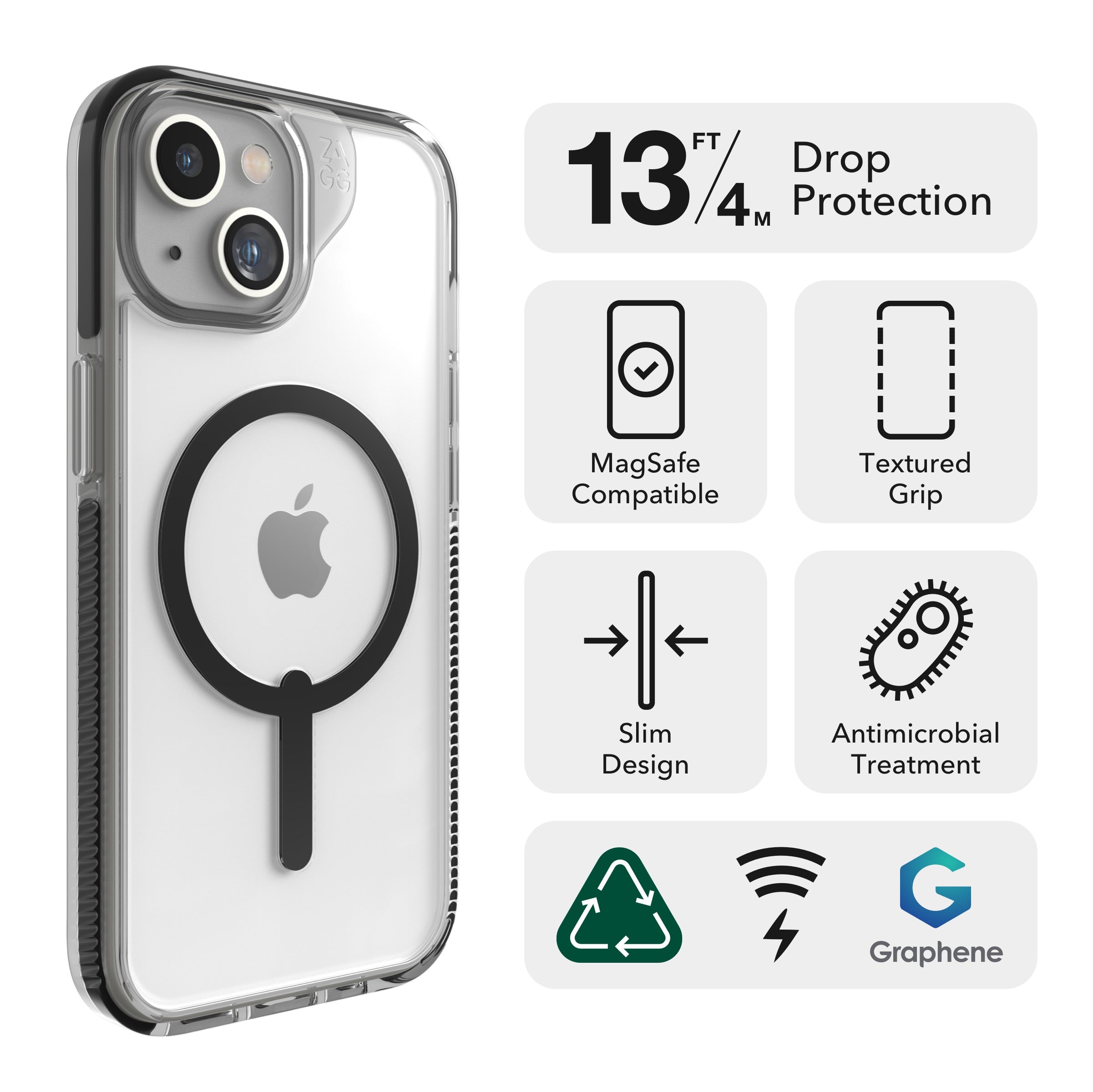 ZGA iPhone 15 Santa Cruz Snap for MagSafe Phone Case - Black