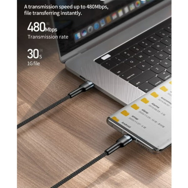 Remax 100W PD Fast Charging USB-C To USB-C Cable - Silver