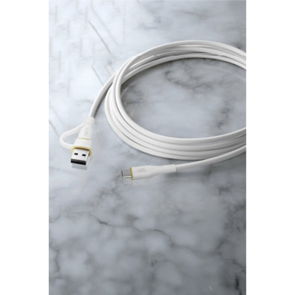 LZEL-Cleris PowerDuo 2-in-1 100W USB-A to USB-C to USB-C Cable 30cm – White