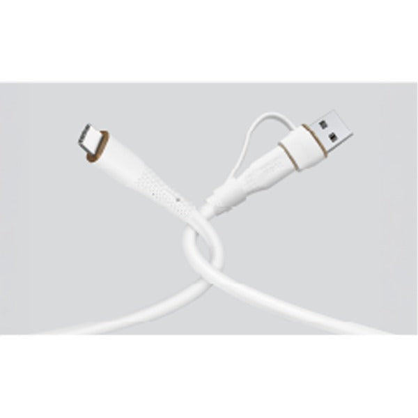 LZEL-Celeris PowerDuo – 2-in-1 USB-C to USB-C 100W Silicone Cable (3m) Built-in USB-A connector