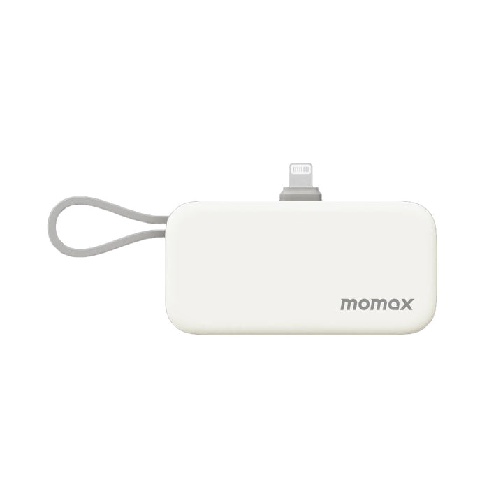Momax 1-Power Mini 5000mAh Bulit- in foldable lightning Battery pack - White