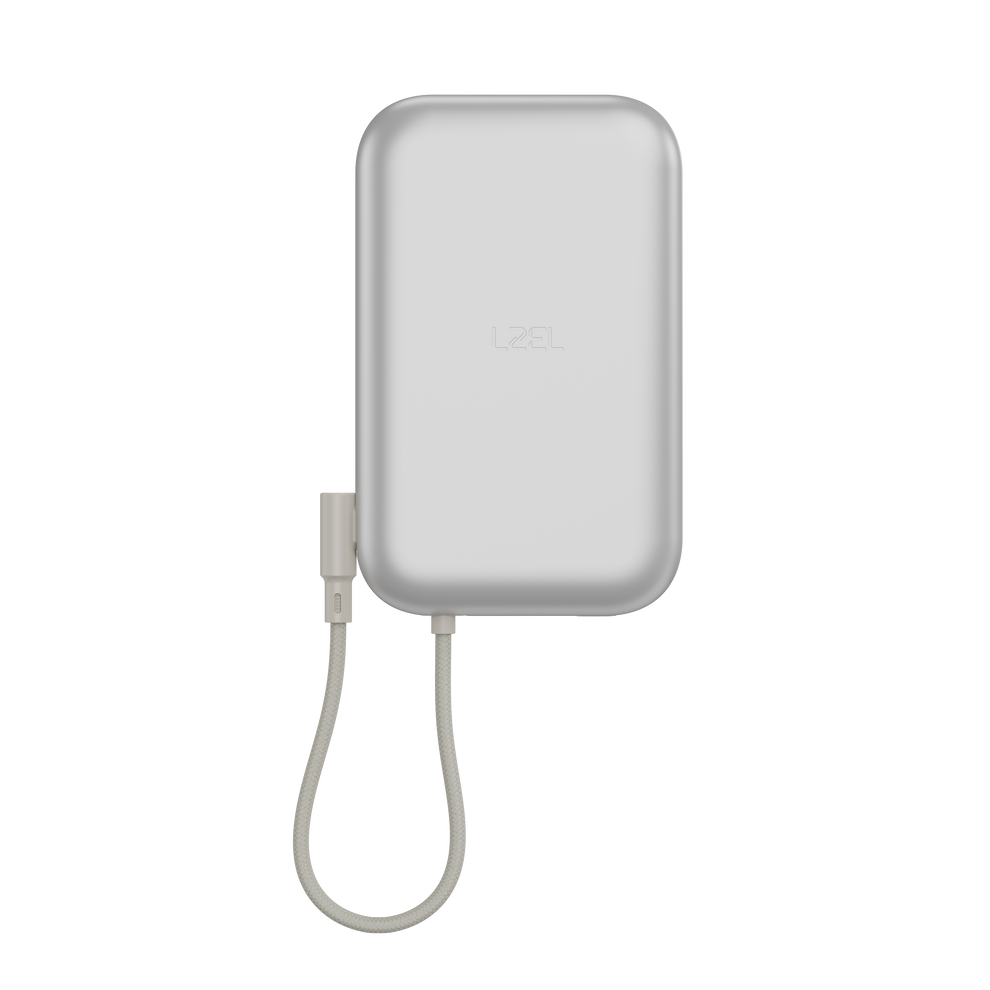 LZEL Zenoflex Flow20 Wireless Charging Power Bank 10000mAh - 20W PD Fast Charging- Silver