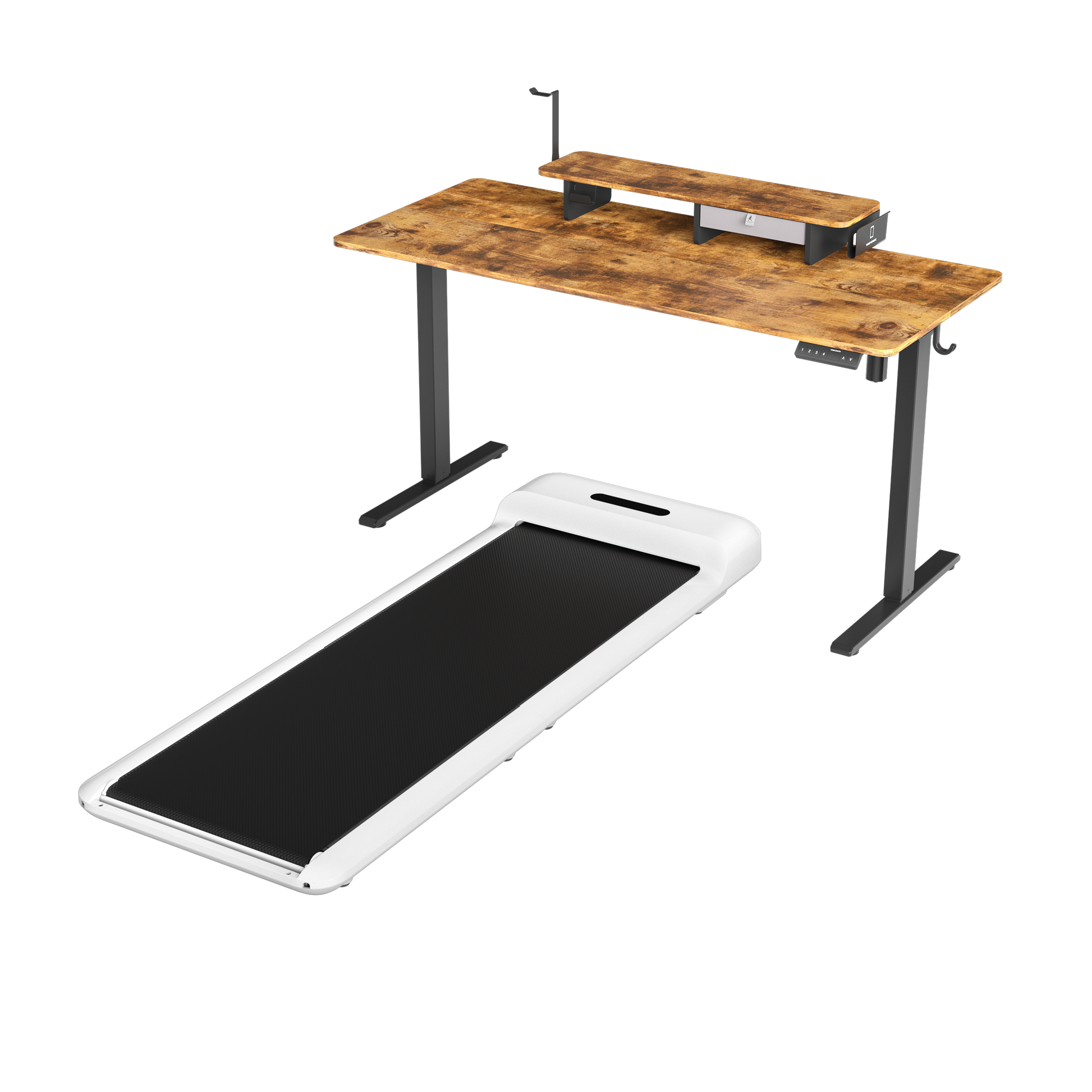 KingSmith ETSFI21 Antique wood color smart height adjustable table