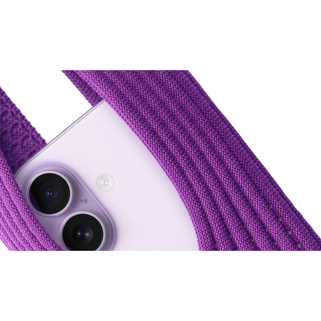 Phone Pocket with Strap – Stretch Knit Wearable iPhone Holder 40 cm | Purple