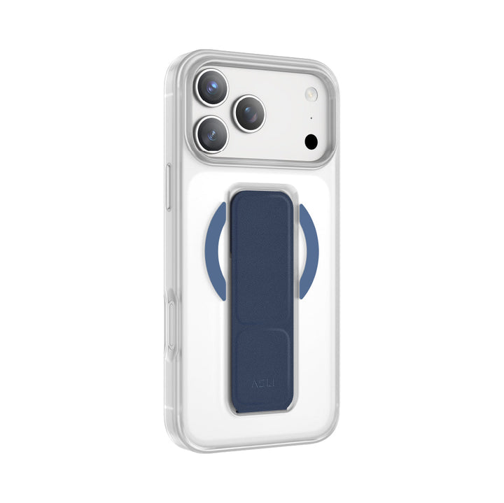 Asli Global MagTrox Gravitas MagSafe Leather Grip Case for iPhone 17 Pro - Blue