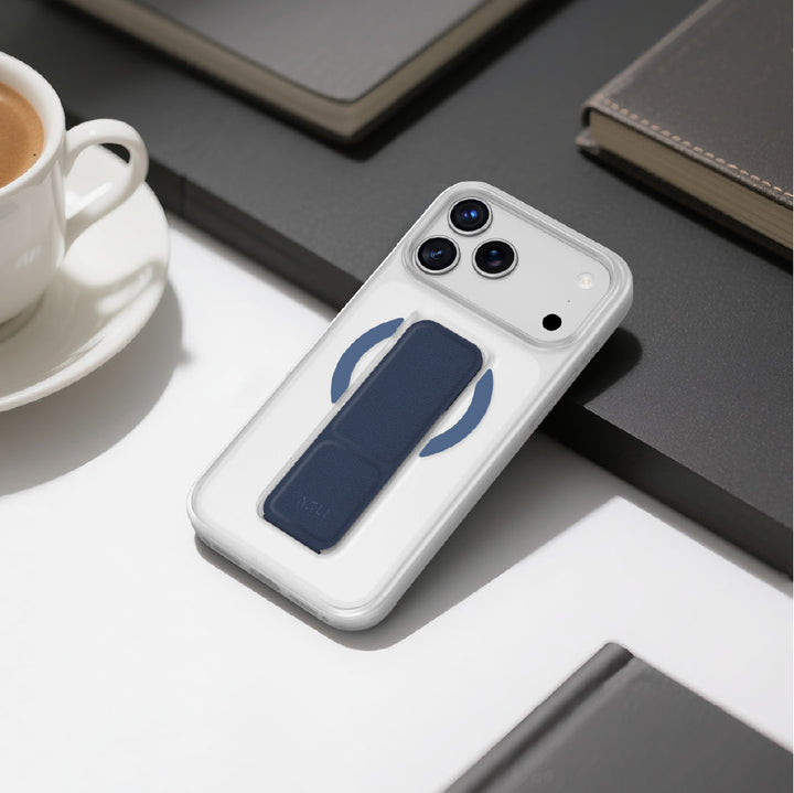 Asli Global MagTrox Gravitas MagSafe Leather Grip Case for iPhone 17 Pro - Blue