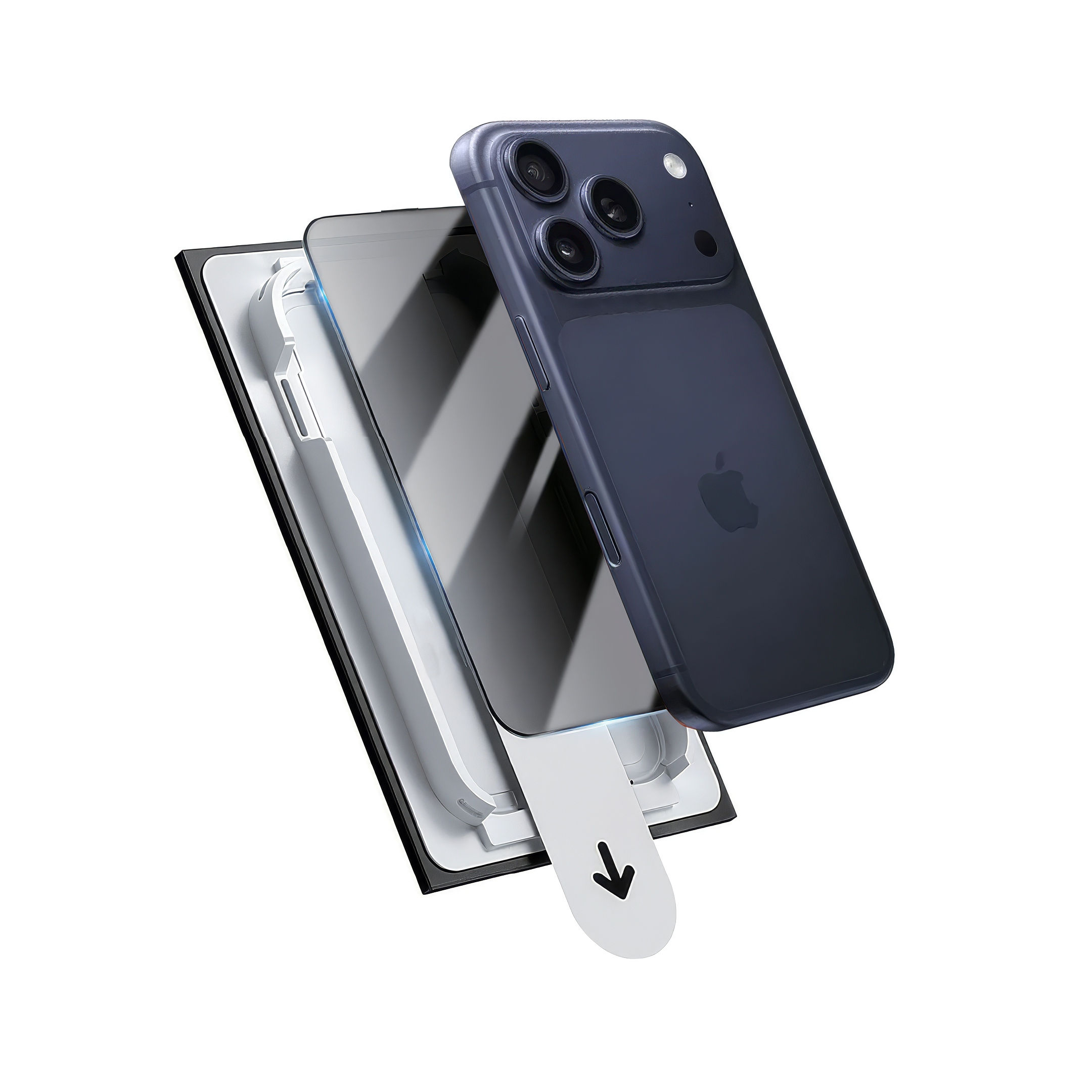 Asli Global E-Touch Shield Premium Glass With Applicator for iPhone 17 Pro - Privacy