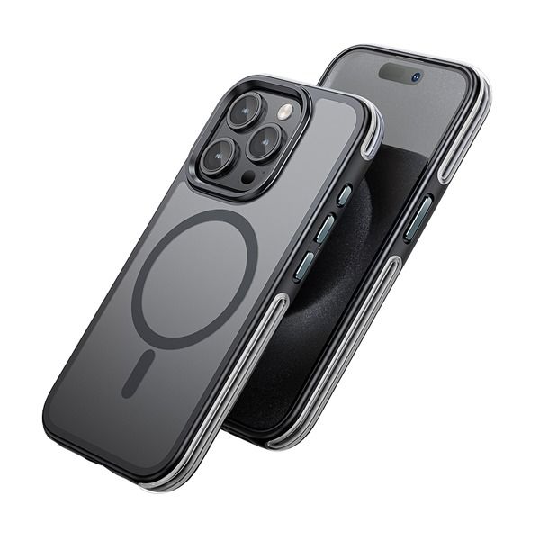Hoco Airbag iPhone 15 Pro Max Magnetic Case Clear | Black