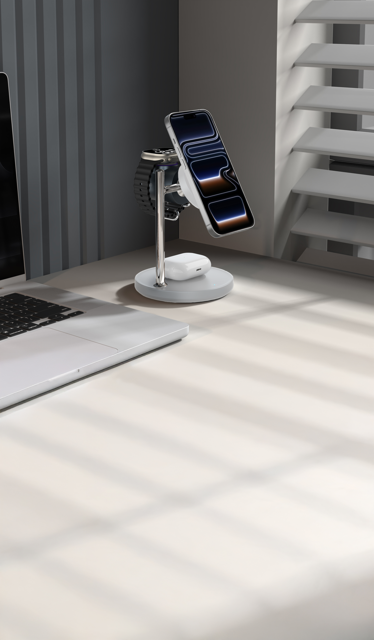 LZEL FlexDock Series 3-in-1 Magnetic Desktop Wireless Charger